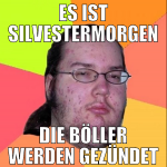 es ist silvestermorgen die böller werden gezündet