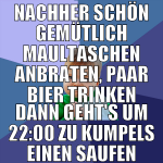 nachher schön gemütlich maultaschen anbraten, paar