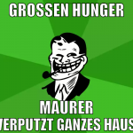 grossen hunger maurer verputzt ganzes haus