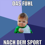 das fühl nach dem sport