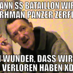 300 mann ss bataillon wird von 1 serhman panzer ze