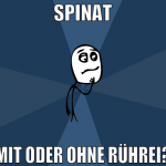 spinat mit oder ohne rührei?
