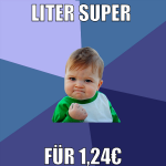 liter super  für 1,24€