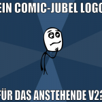 ein comic-jubel logo für das anstehende v2?