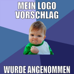 Mein logo vorschlag wurde angenommen