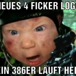 Neues 4 ficker logo Mein 386er läuft heiss