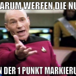warum werfen die nur von der 1 punkt markierung