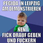 Pegida in leipzig am demonstrieren nen fick drauf 