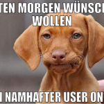 Guten morgen wünschen wollen kein namhafter user o