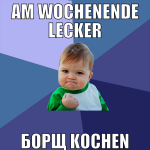 Am wochenende lecker борщ kochen