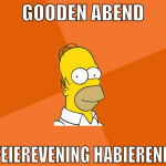 gooden abend feierevening habierend