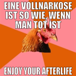 Eine Vollnarkose ist so wie, wenn man tot ist enjo