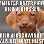 Kommentar unter eigenem Bild verfassen Bild versch