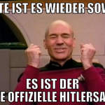 heute ist es wieder soweit es ist der dritte offiz