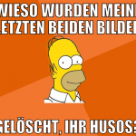 wieso wurden meine letzten beiden bilder gelöscht,