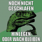 noch nicht geschlafen hinlegen oder wach bleiben