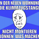 In der neuen Wohnung die KLimmzugstange nicht mont