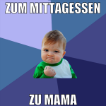 Zum mittagessen zu mama