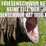Der Friesenschwur kennt keine Eile, der Friesensch