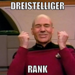 dreistelliger rank