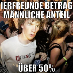 auf vierfreunde beträgt der männliche anteil über 