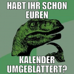 habt ihr schon euren kalender umgeblättert?