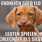 Endnlich Gold Elo leuten spielen schlechter als si