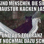 linke sind menschen, die sich vor die haustür kack