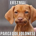 erstmal spargeddi loloneser