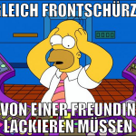 gleich frontschürze von einer freundin lackieren m