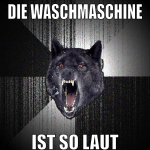 die waschmaschine ist so laut
