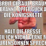breit gebaut, braun gebrannt, opfer guck auf die k