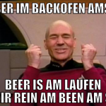 pidser im backofen ams ein beer is am laufen in mi