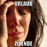 urlaub zu ende