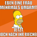 eben eine frau mehrmals umarmt jetzt noch nach ihr