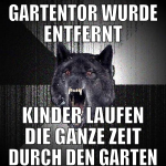 gartentor wurde entfernt kinder laufen die ganze z