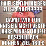 Wie viel seit(d) ihr bereit zu spenden???? Damit w