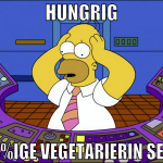 hungrig 74%ige vegetarierin sein