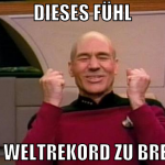 dieses fühl einen weltrekord zu brechen
