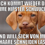 gleich kommt wieder diese dumme hipster schwuchtel