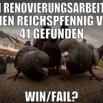 bei renovierungsarbeiten einen reichspfennig von 4