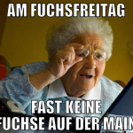 am fuchsfreitag fast keine fuchse auf der main