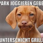 im park joggieren gebeent die unterschicht grillie