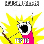 hausaufgaben fertig