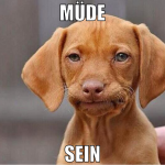 müde sein