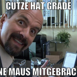 cutze hat grade eine maus mitgebracht
