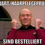 neue bart/haarpflegeprodukte sind bestelliert