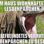 im Haus wohnhaftes Lesbenpärchen hat befreundetes 