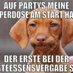 AUf partys meine Tupperdose am start haben der ers