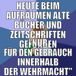 heute beim aufräumen alte bücher und zeitschriften